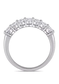 1.33 ct. t.w. Oval Cut Diamond Semi-Eternity Ring 14k White Gold