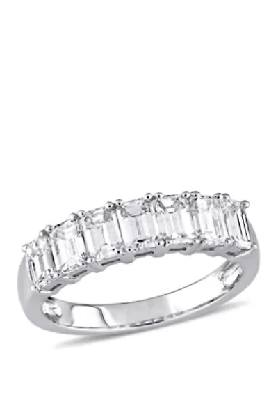 1.25 ct. t.w. Emerald Cut Diamond Semi Eternity Band 14k White Gold