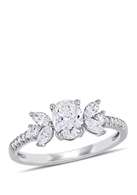 1.14 ct. t.w. Diamond Halo Ring 14k White Gold