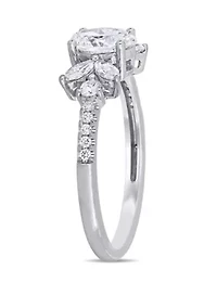 1.14 ct. t.w. Diamond Halo Ring 14k White Gold