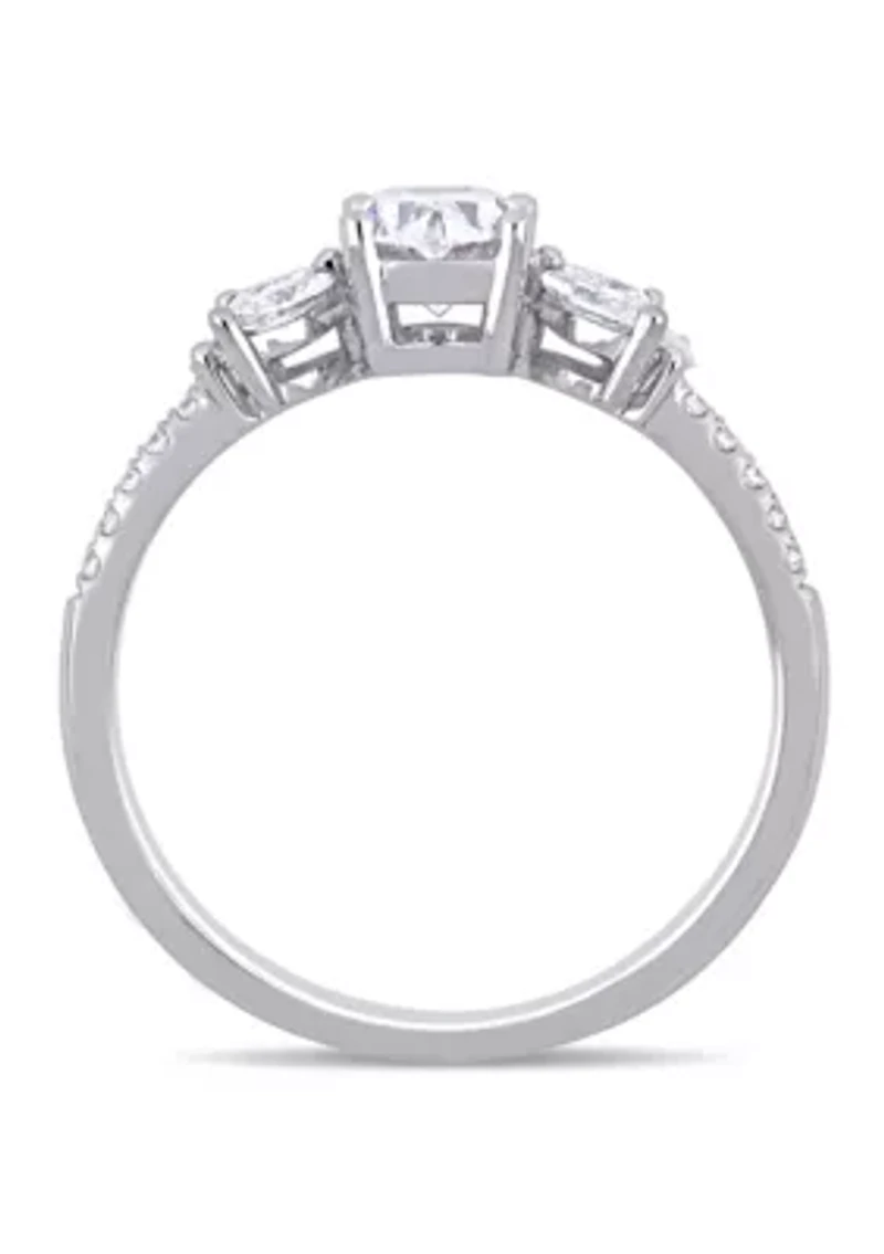 1.14 ct. t.w. Diamond Halo Ring 14k White Gold
