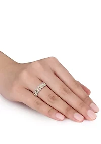1/4 ct. t.w. Diamond Braided Ring 2 Tone 10k Yellow and White Gold