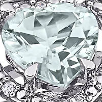 1 1/2 ct. t.w. Aquamarine and 1/5 Diamond Halo Heart Ring