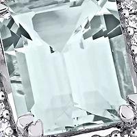 1 7/8 ct. t.w. Aquamarine and 1/5 Diamond Rectangle Ring