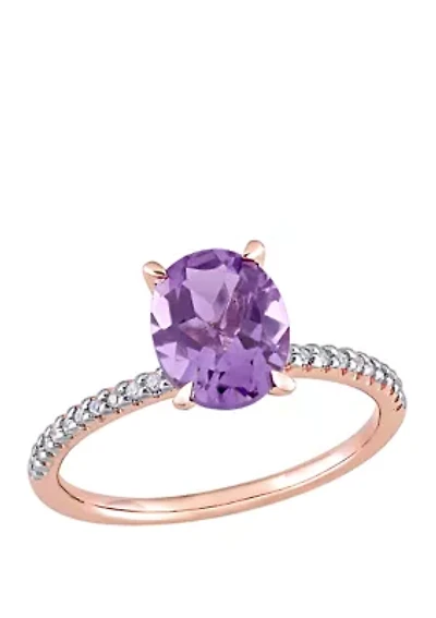 2 ct. t.w. Amethyst, 1/10 Diamond Ring