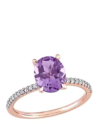 2 ct. t.w. Amethyst, 1/10 Diamond Ring