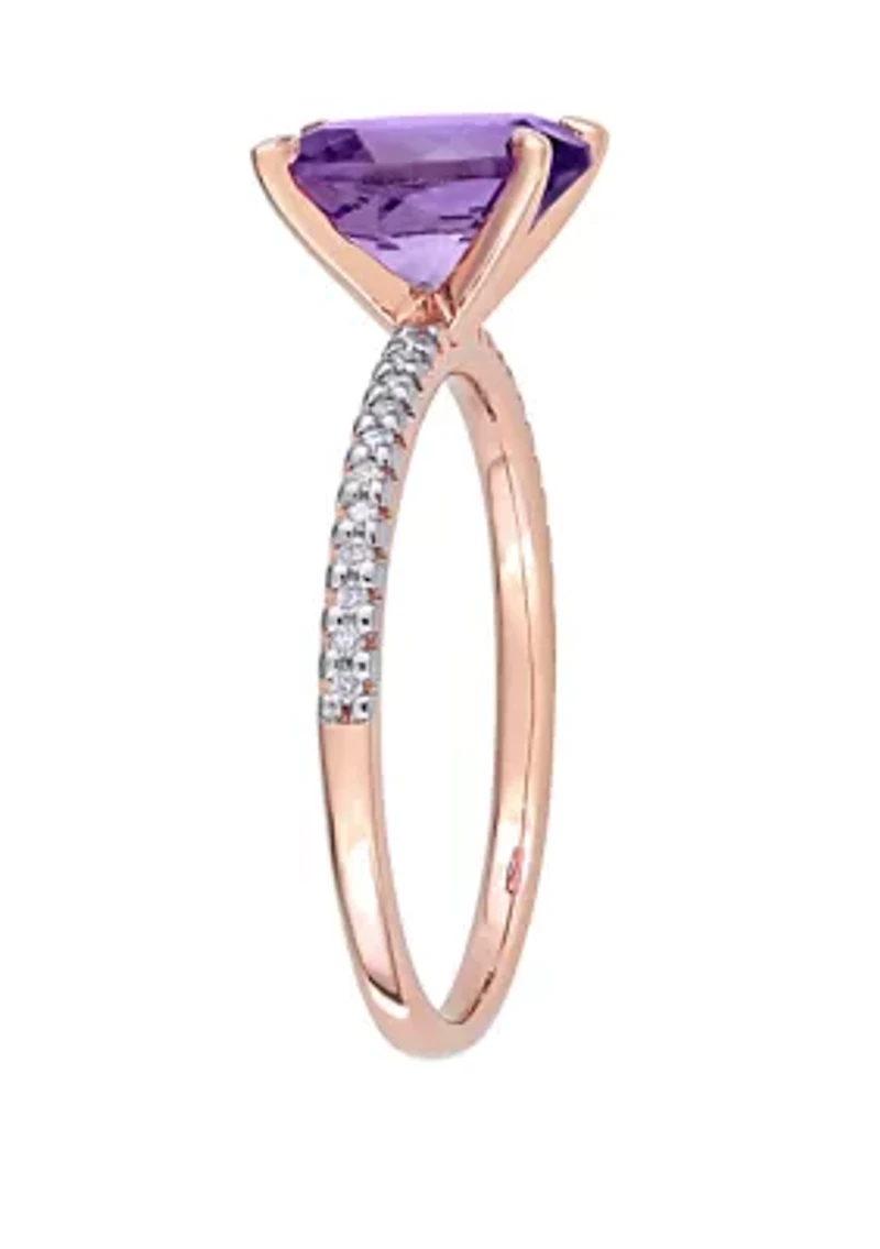 2 ct. t.w. Amethyst, 1/10 Diamond Ring
