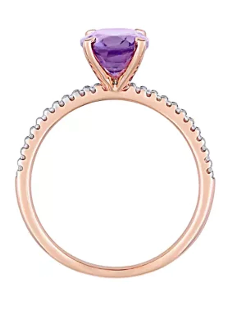 2 ct. t.w. Amethyst, 1/10 Diamond Ring