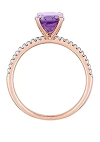 2 ct. t.w. Amethyst, 1/10 Diamond Ring