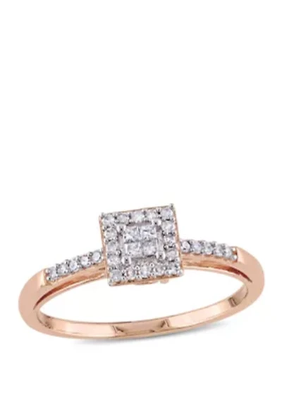 1/5 ct. t.w. Diamond Princess Cut Engagement Ring