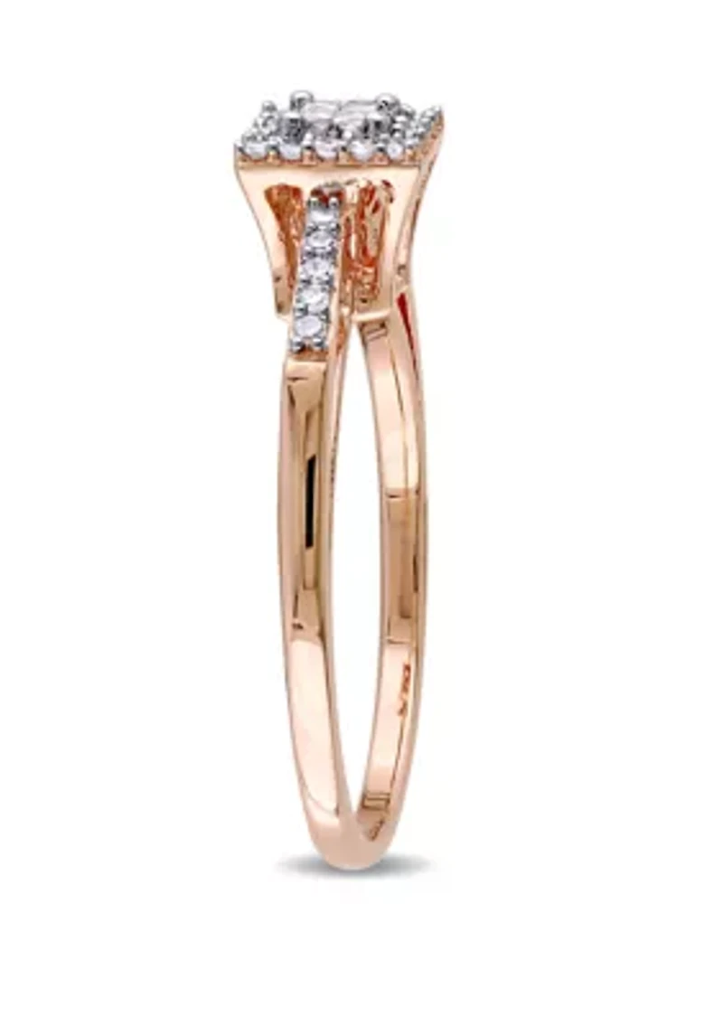 1/5 ct. t.w. Diamond Princess Cut Engagement Ring
