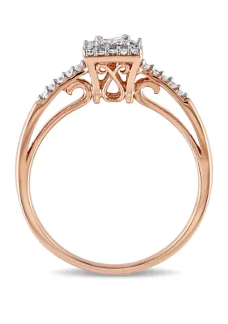 1/5 ct. t.w. Diamond Princess Cut Engagement Ring