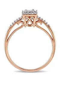 1/5 ct. t.w. Diamond Princess Cut Engagement Ring