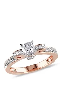 1/2 ct. t.w. Diamond Ribbon Engagement Ring