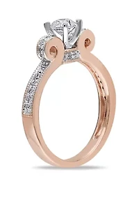 1/2 ct. t.w. Diamond Ribbon Engagement Ring