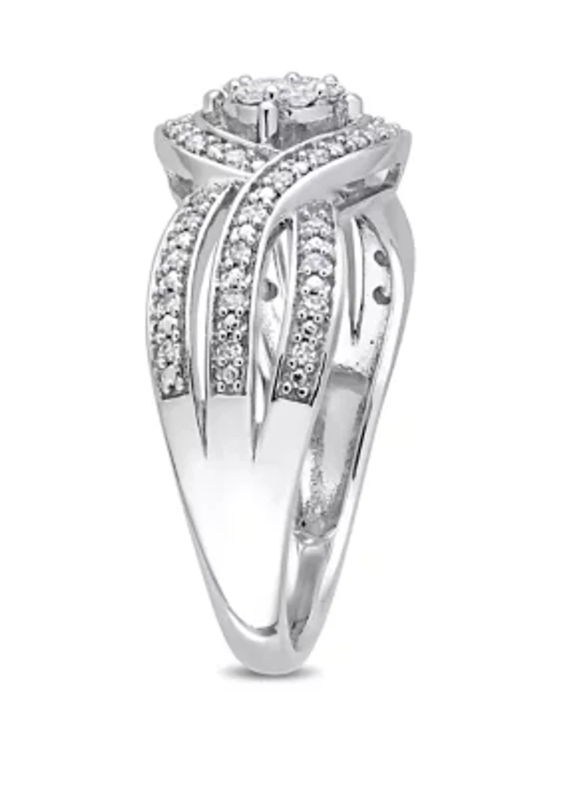 1/4 ct. t.w. Diamond Crossover Engagement Ring