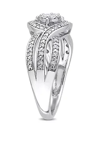 1/4 ct. t.w. Diamond Crossover Engagement Ring