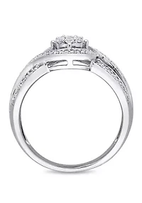 1/4 ct. t.w. Diamond Crossover Engagement Ring