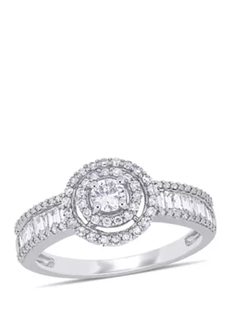 3/4 ct. t.w. Diamond Double Halo Engagement Ring