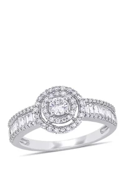 3/4 ct. t.w. Diamond Double Halo Engagement Ring
