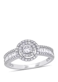 3/4 ct. t.w. Diamond Double Halo Engagement Ring