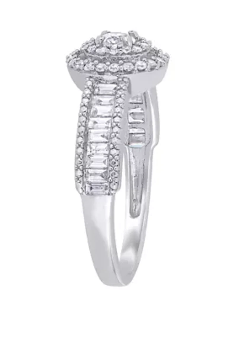 3/4 ct. t.w. Diamond Double Halo Engagement Ring