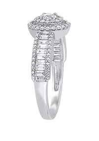 3/4 ct. t.w. Diamond Double Halo Engagement Ring