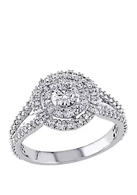 1 ct. t.w. Diamond Halo Engagement Ring