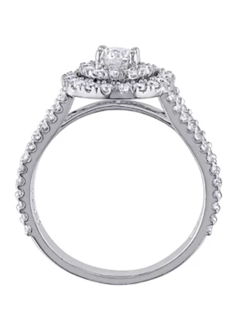 1 ct. t.w. Diamond Halo Engagement Ring