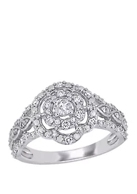 3/8 ct. t.w. Diamond Cluster Engagement Ring