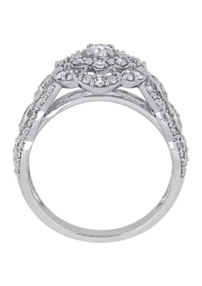 3/8 ct. t.w. Diamond Cluster Engagement Ring