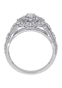 3/8 ct. t.w. Diamond Cluster Engagement Ring
