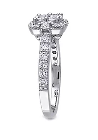 1 ct. t.w. Diamond Cluster Halo Engagement Ring