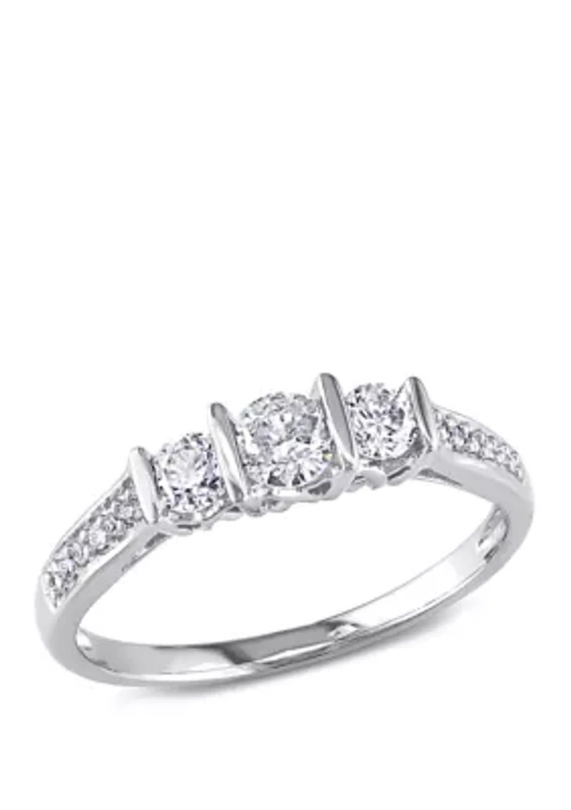 1/2 ct. t.w. Diamond 3 Stone Engagement Ring