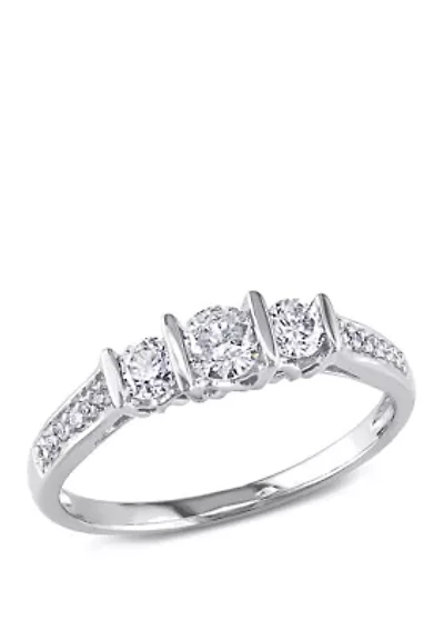 1/2 ct. t.w. Diamond 3 Stone Engagement Ring