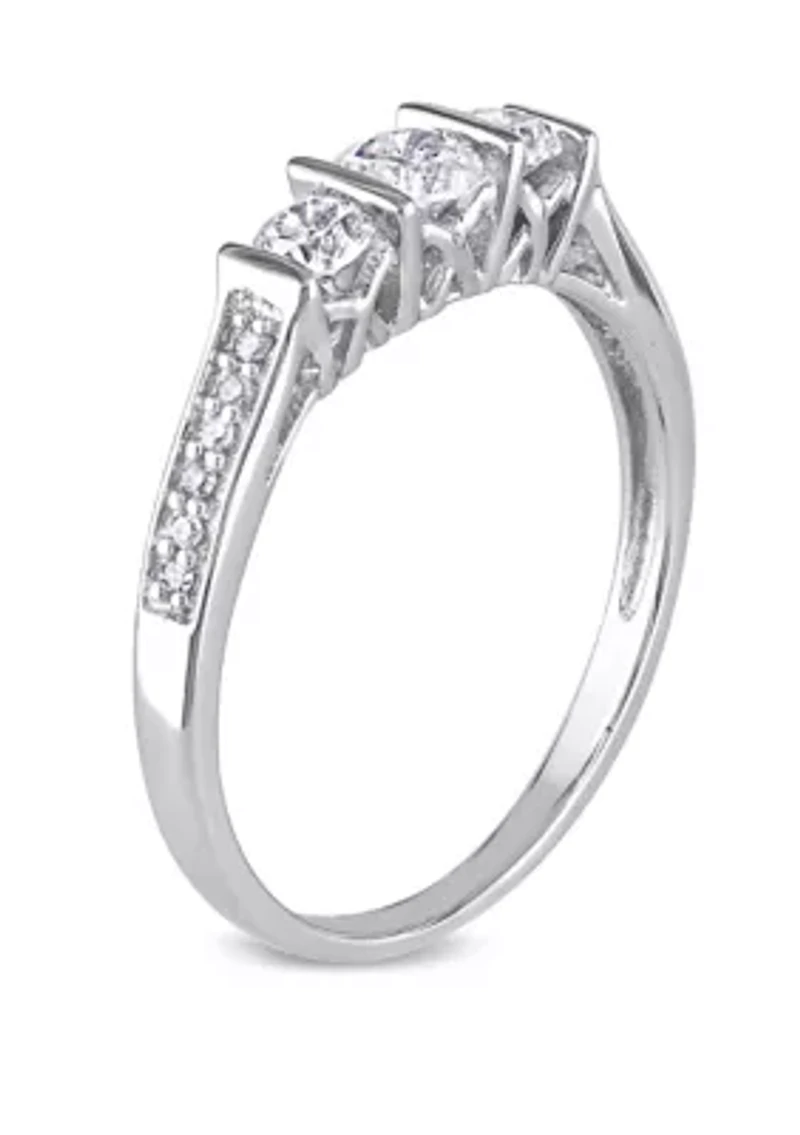 1/2 ct. t.w. Diamond 3 Stone Engagement Ring