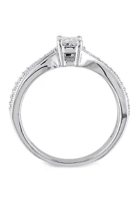 1/5 ct. t.w. Diamond Princess Cut Engagement Ring 10k White Gold