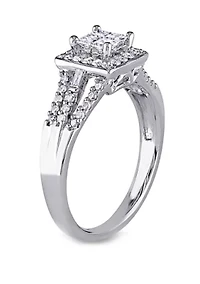 1/2 ct. t.w. Diamond Princess Cut Engagement Ring
