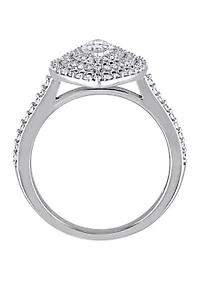 1 ct. t.w. Diamond Marquise Triple Halo Engagement Ring 14k White Gold