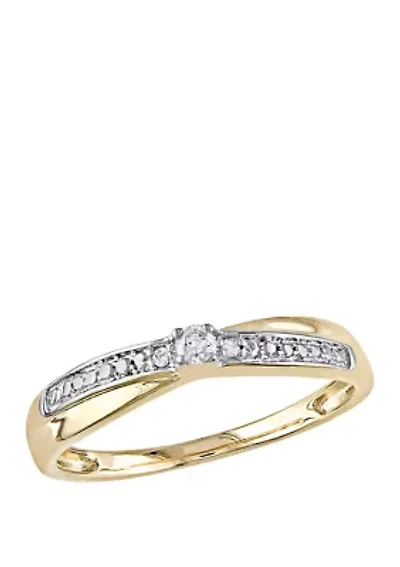 1/10 ct. t.w. Diamond Accent Promise Ring 10k Yellow Gold