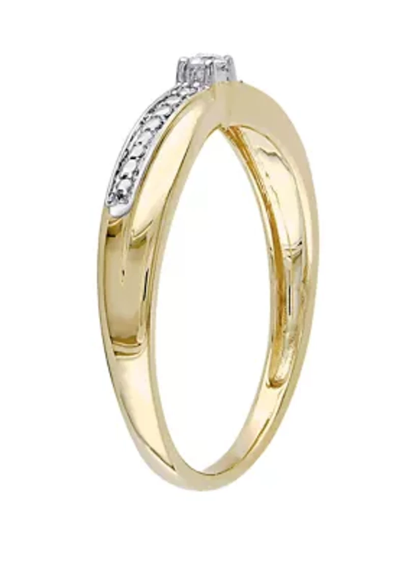 1/10 ct. t.w. Diamond Accent Promise Ring 10k Yellow Gold