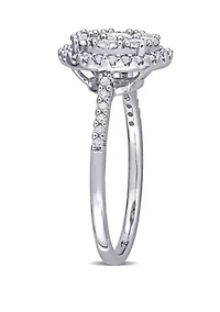 1 ct. t.w. Diamond Composite Halo Engagement Ring 10k White Gold