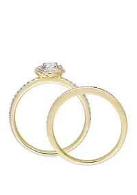 2 Piece 1/2 ct. t.w. Diamond Swirl Bridal Ring Set 10k Yellow Gold