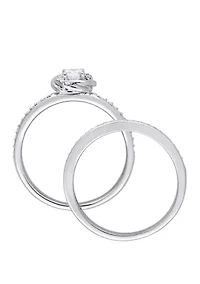 2 Piece 1/2 ct. t.w. Diamond Swirl Bridal Ring Set 10k White Gold