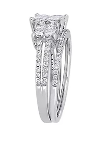 2 Piece 1.33 ct. t.w. Diamond Bridal Ring Set 14k White Gold