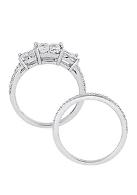 2 Piece 1.33 ct. t.w. Diamond Bridal Ring Set 14k White Gold
