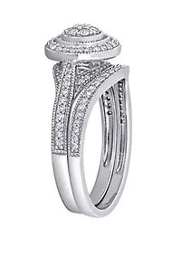 2/5 ct. t.w. Diamond Halo Bridal Set