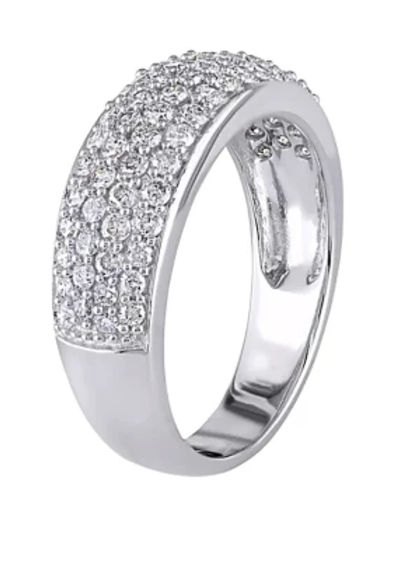 1 ct. t.w. Diamond Dome Eternity Ring 10k White Gold