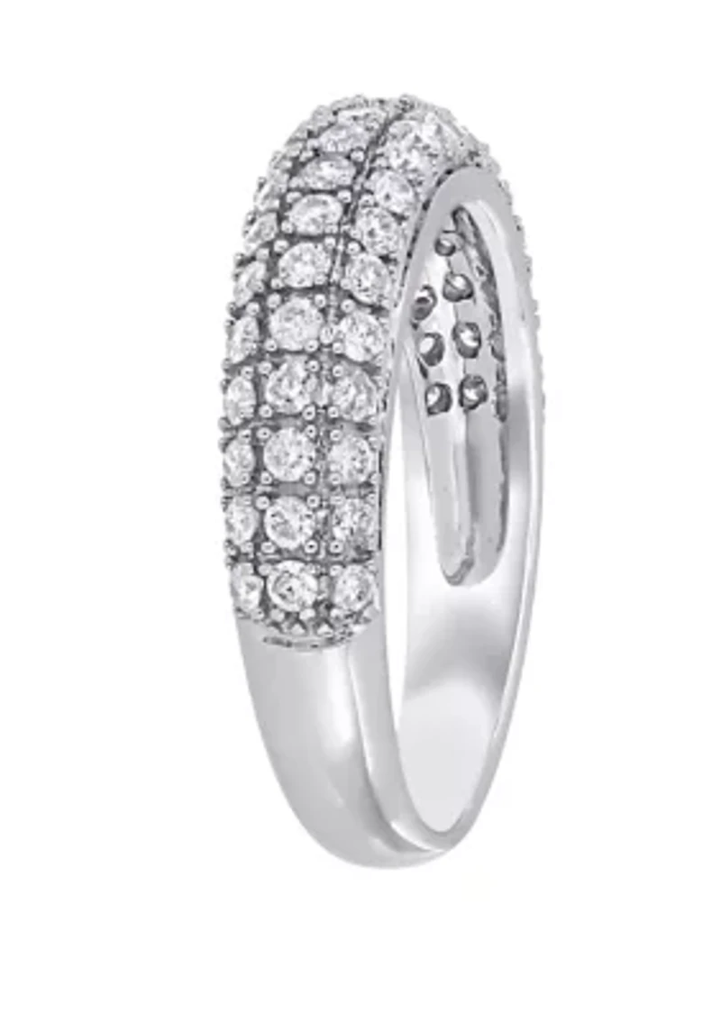 3/4 ct. t.w. Diamond Triple Row Anniversary Band 10k White Gold