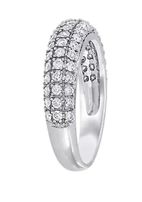 3/4 ct. t.w. Diamond Triple Row Anniversary Band 10k White Gold
